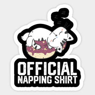 officiall napping shirt Sticker